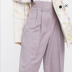 ASOS DESIGN cuffed wide leg pants in dusty lilac